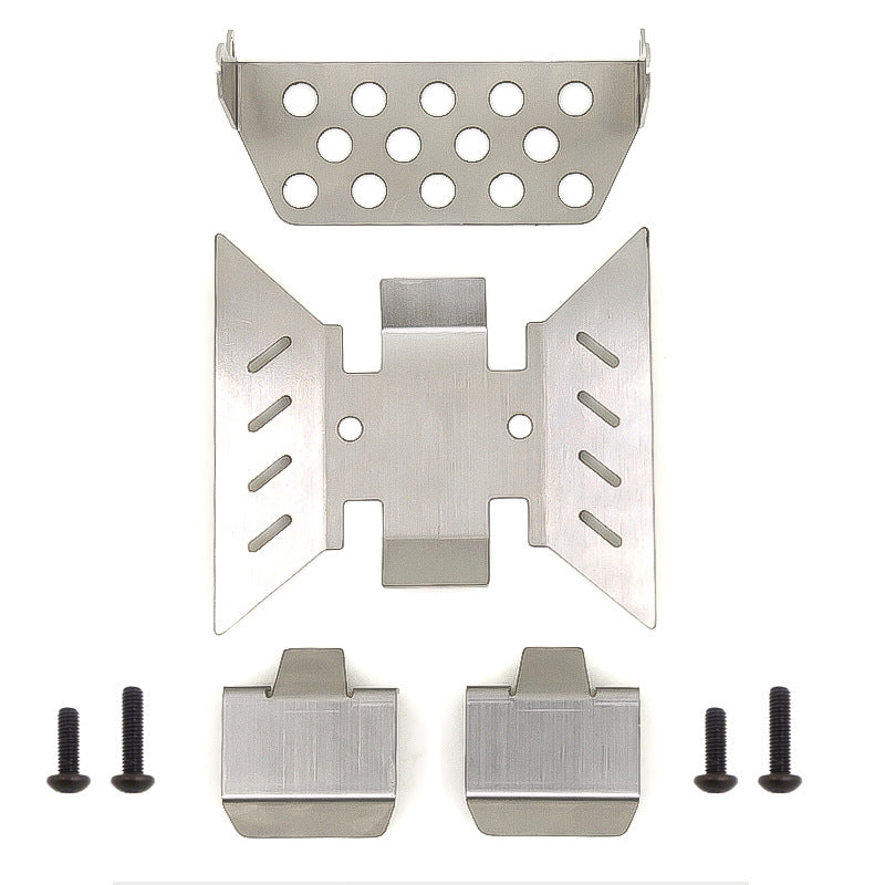 Stainless Steel Chassis Armor Skid Plate for Axial SCX10 III AXI03007 1/10 RC Crawler